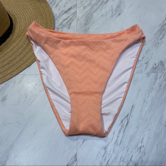 New! BECCA French Cut Peach Swim Bikini Bottoms S - Picture 9 of 9